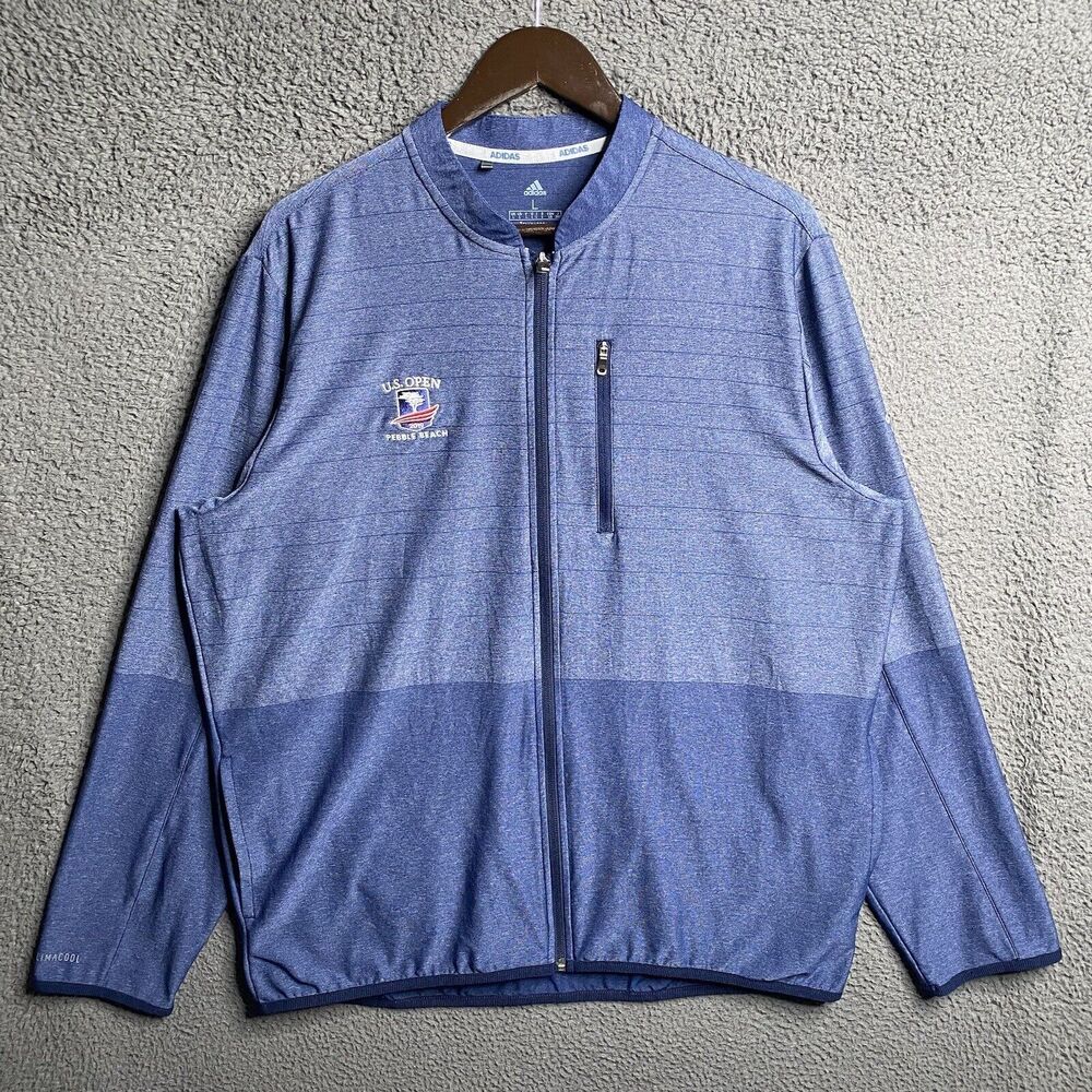 Adidas Golf Climacool Meltaway Jacket Blue Size Large US Open Pebble Beach